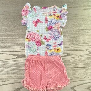 Posh Peanut Nicolette Varsity Shorts Set 3T